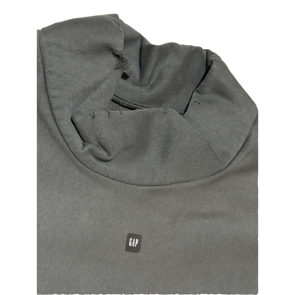 NEW Yeezy Gap Balenciaga High Neck Distressed Mockneck Oversize Sweater XL Black - Picture 2 of 7